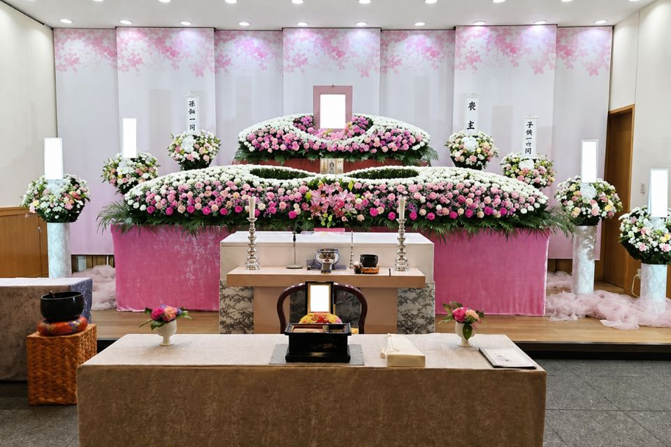 板橋区にあるたかほう葬祭のおこのみプランの祭壇写真